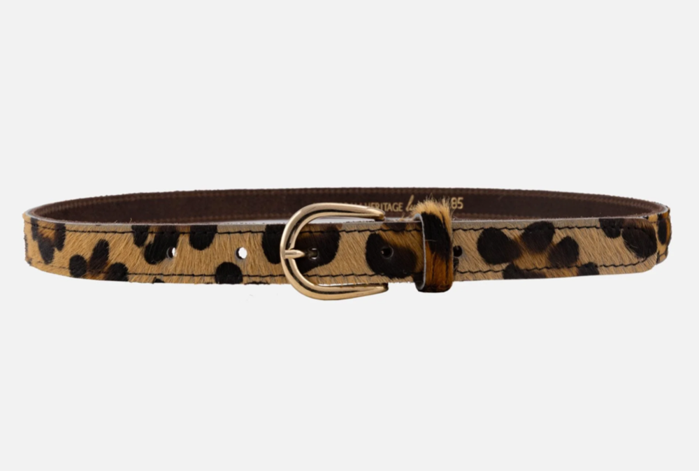 Skinny Cow Hair Belt - Leopard