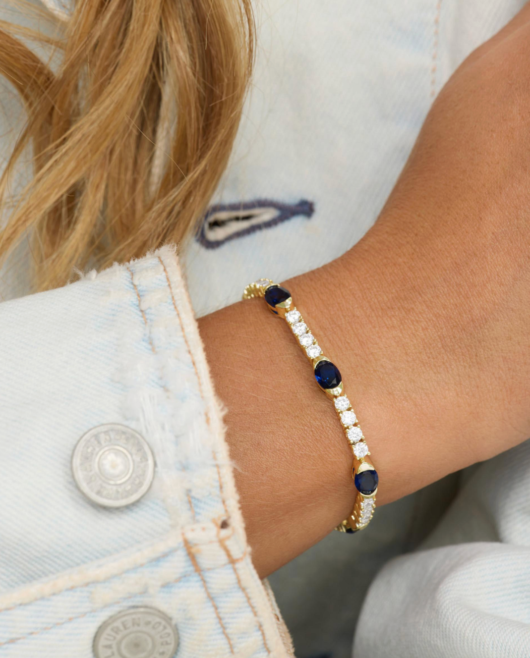 The Maven Tennis Bracelet-Blue Saphire