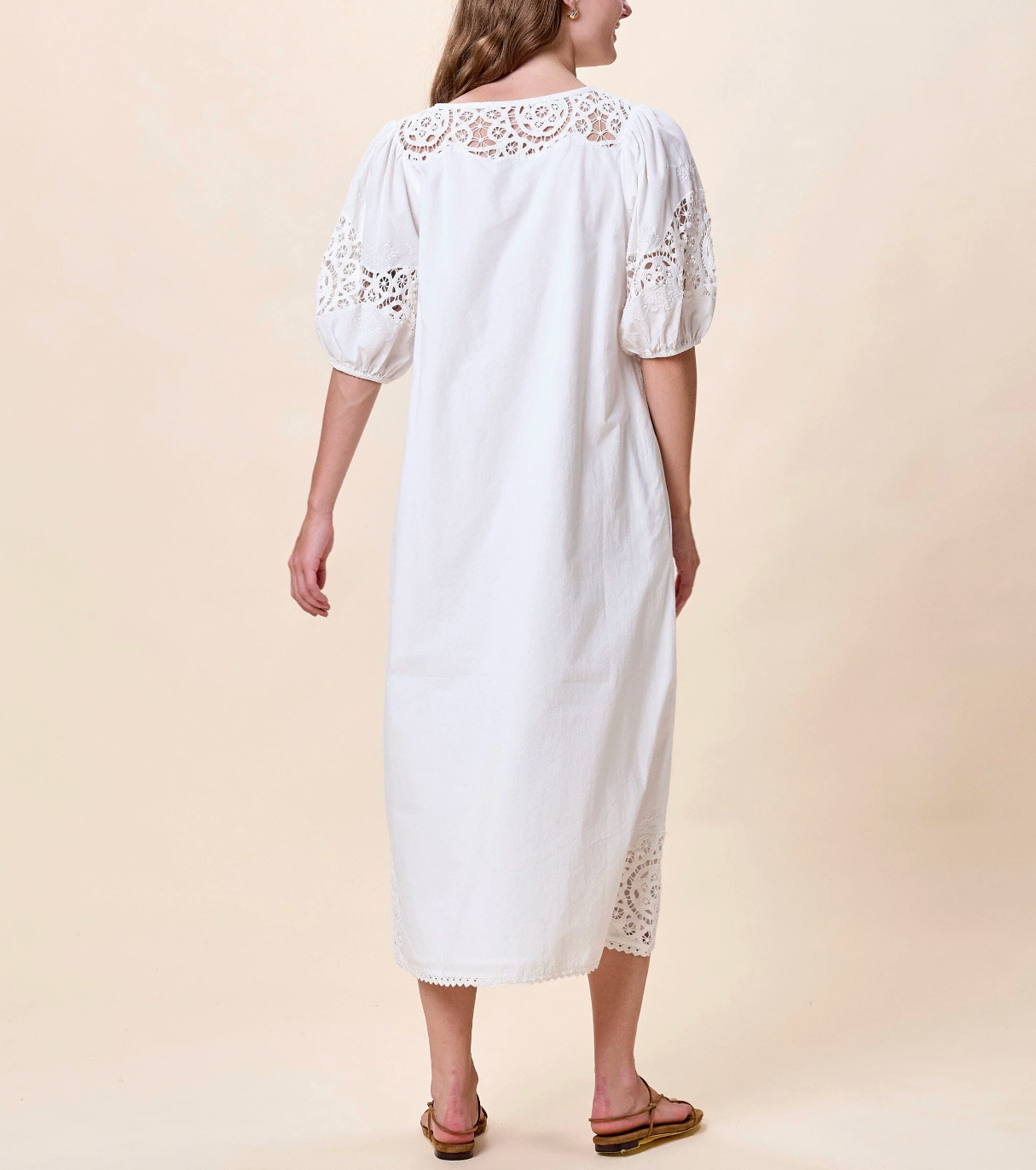 Franny Midi Dress-Ivory