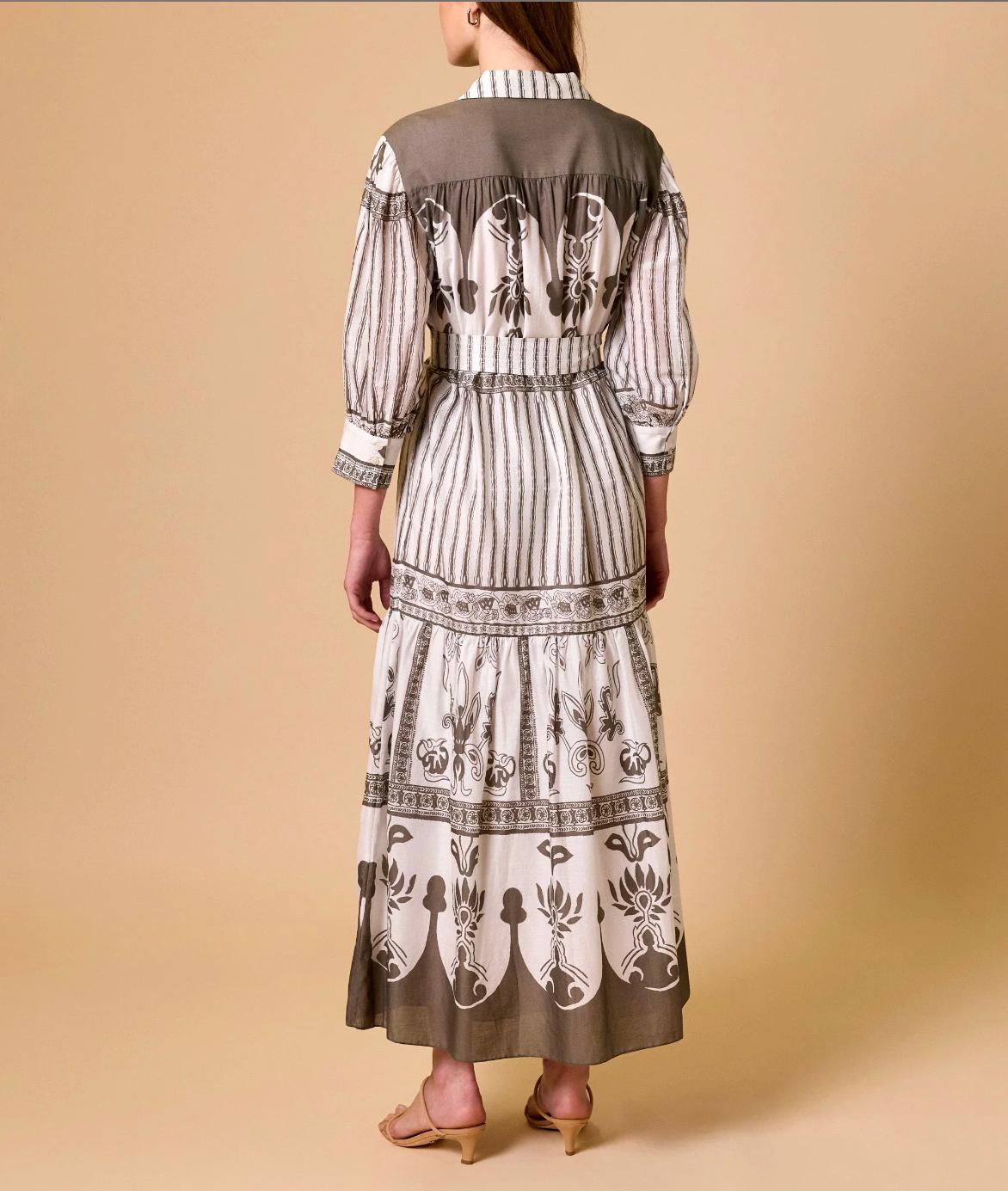 Tavia Ankle Dress-Sable Print