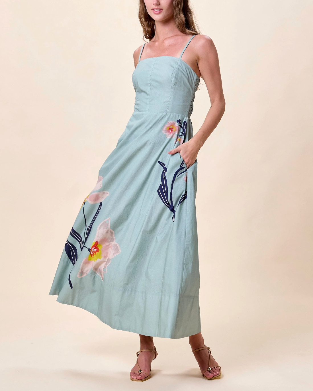 Riley Ankle Dress=Moresco Blue Surf