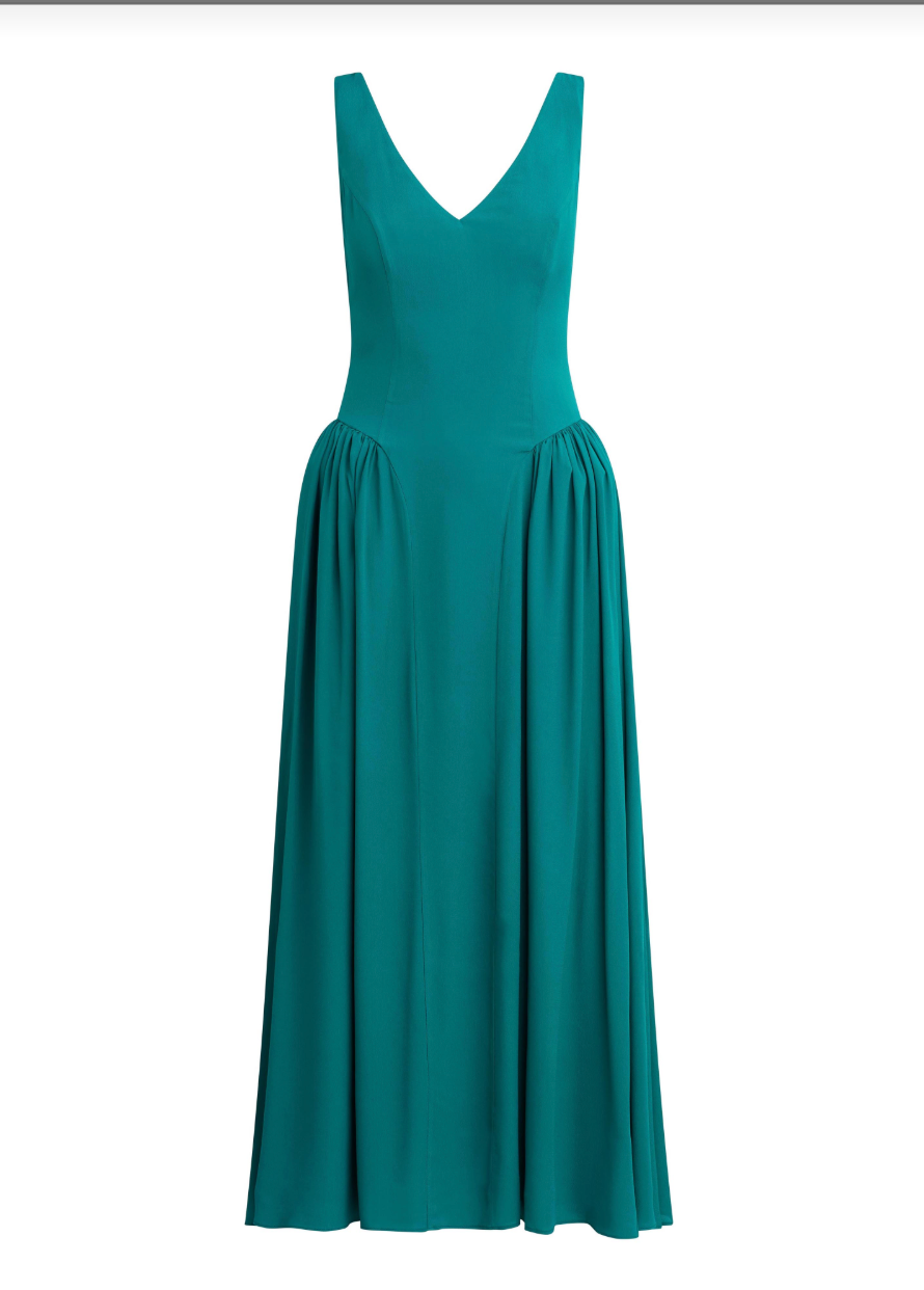 Drawn To You Dress-Emerald