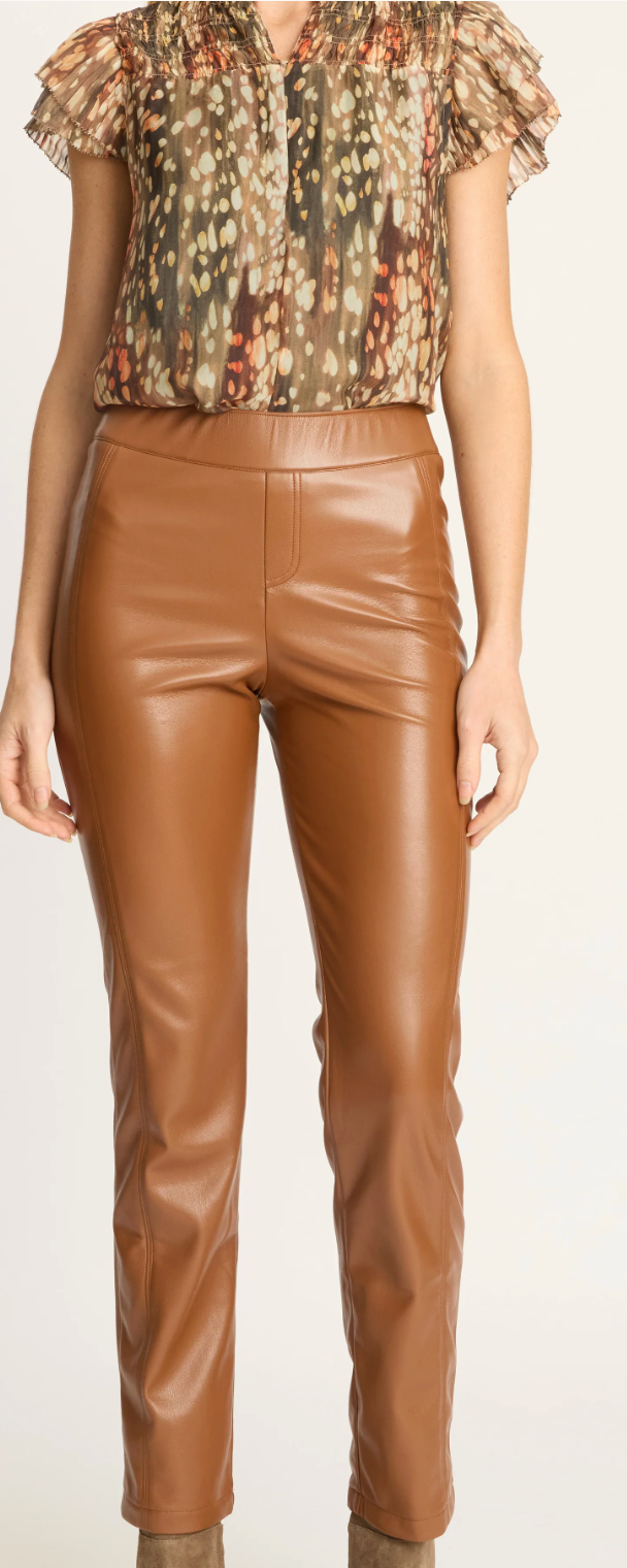 Santi Pant in Tobacco Vegan Leather