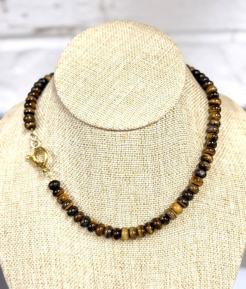Espresso Margo Tiger Eye Necklace
