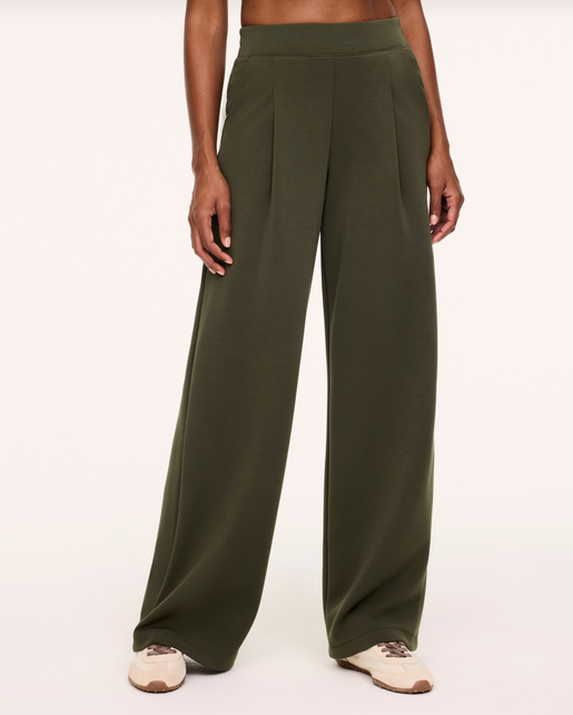 SPANX Pleated Wide Trouser-Monstera