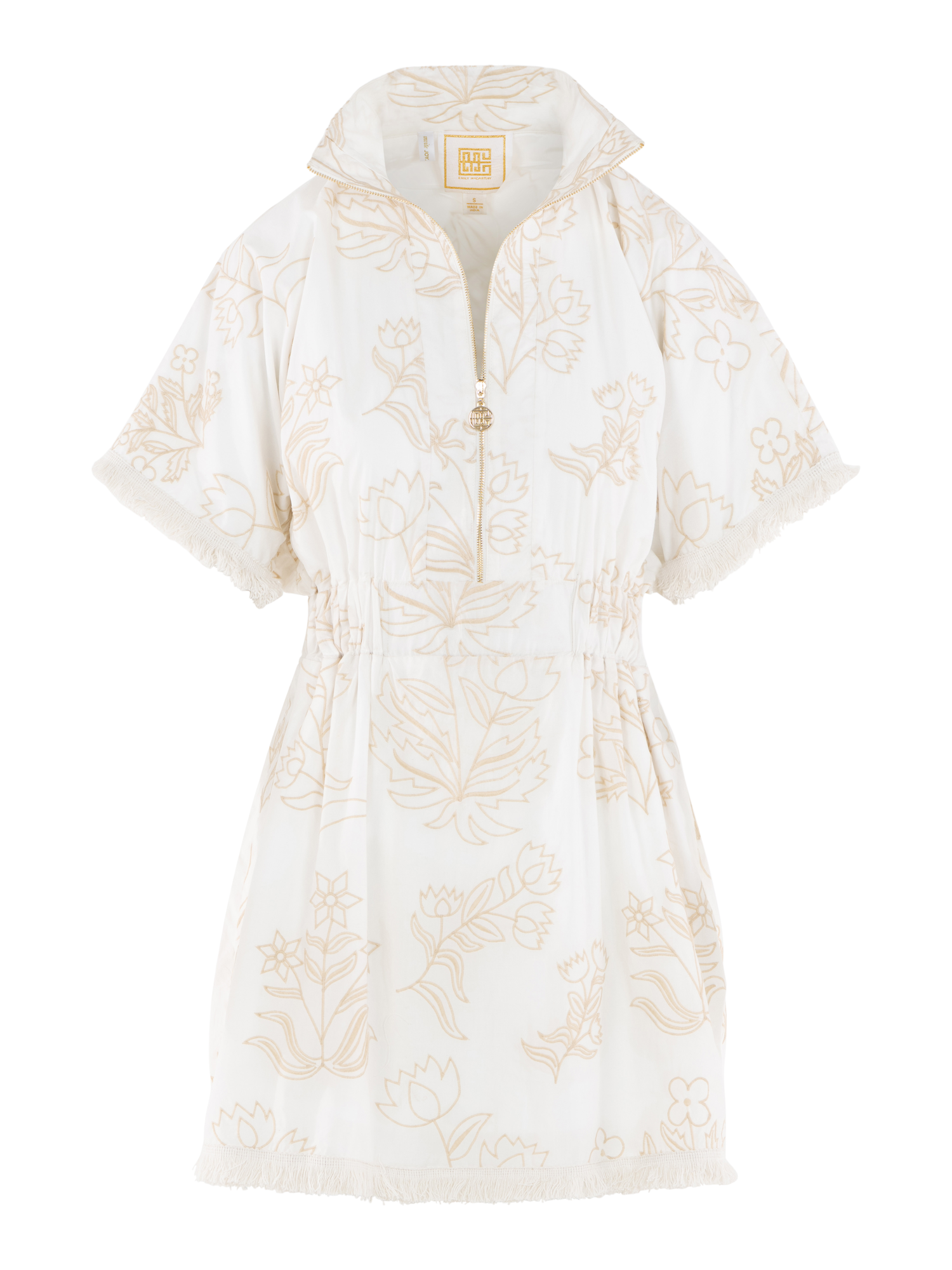 Poppy Pullover Dress-Blanc Petals