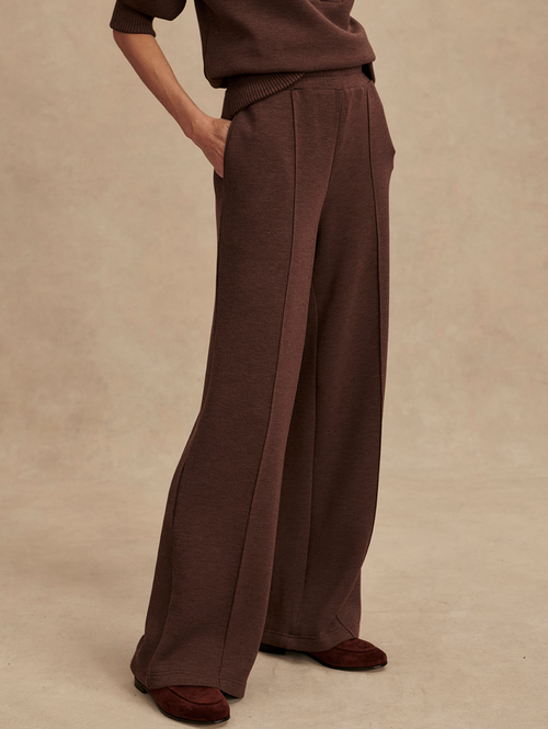 The Wide Leg Pant 30-Coffee Bean Mari