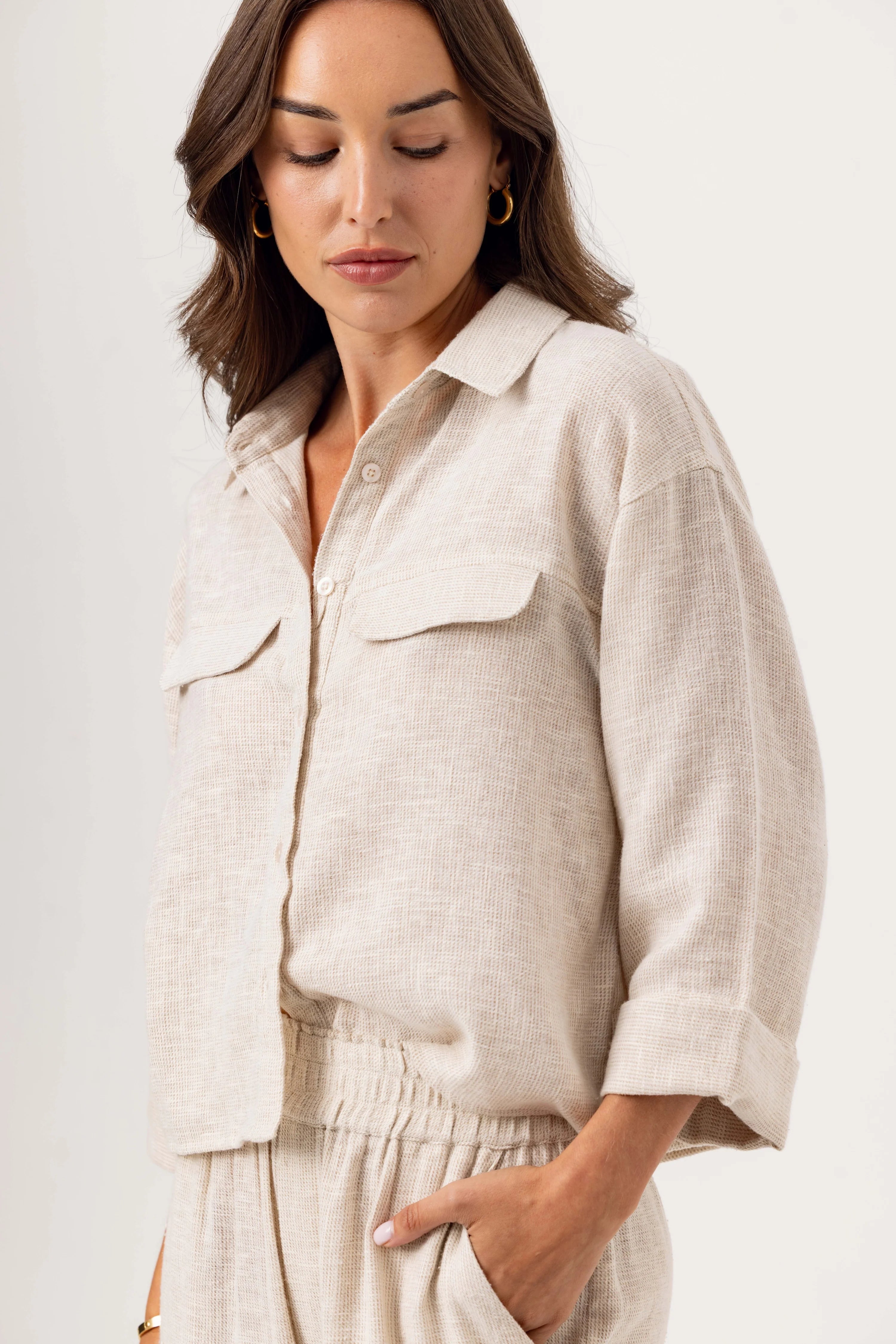 Weave Simona Shirt-Moonbeam