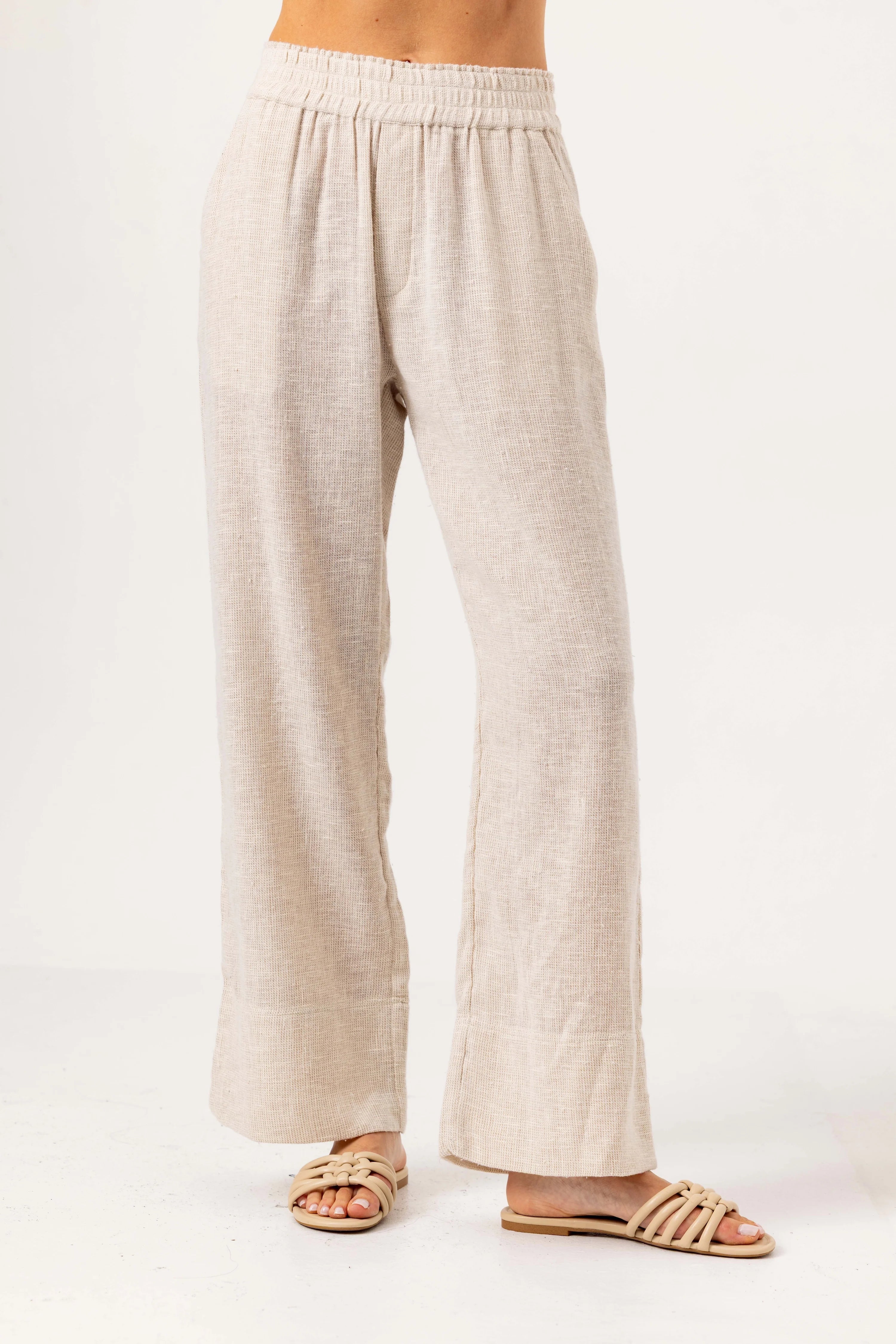 Weave Victoria Pants-Moonbeam