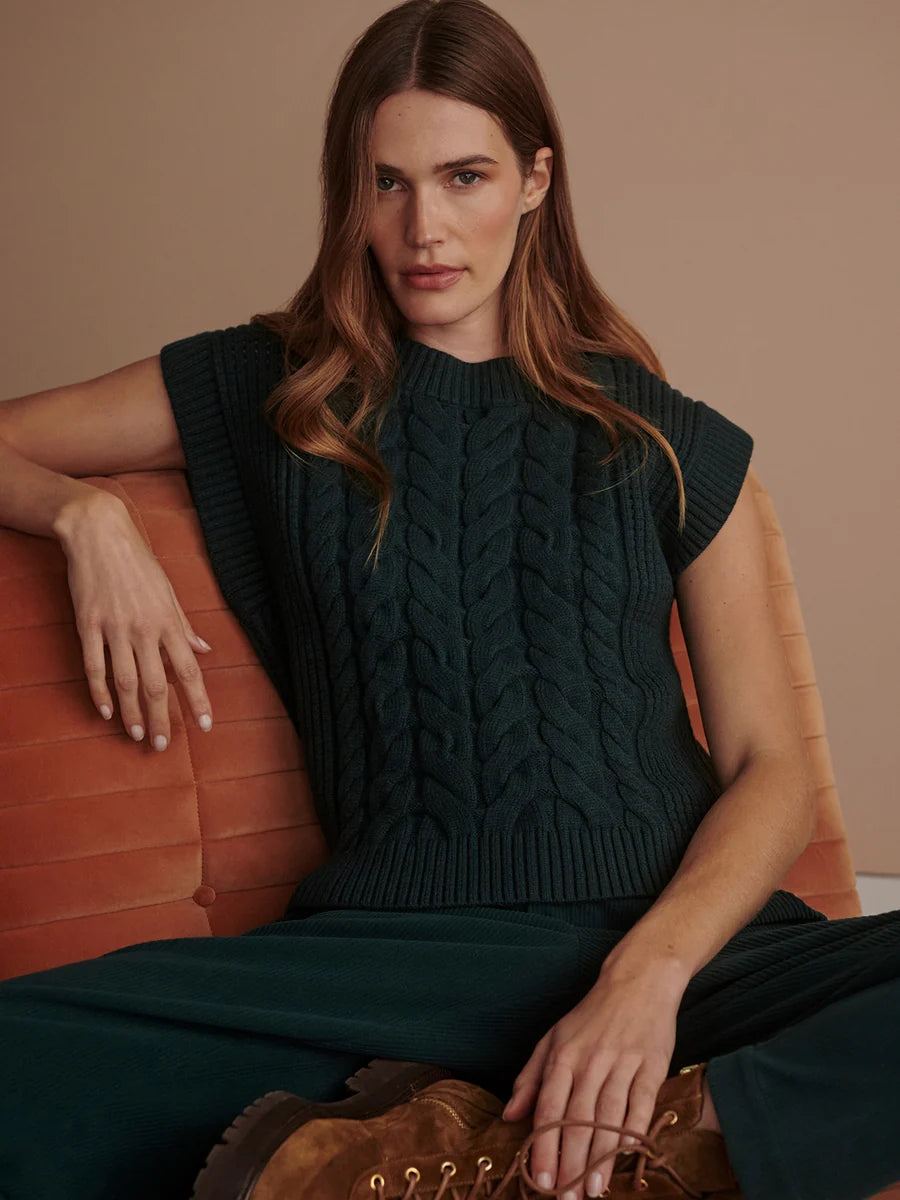 Varley-Pixie Knit Sweater Vest-Pine
