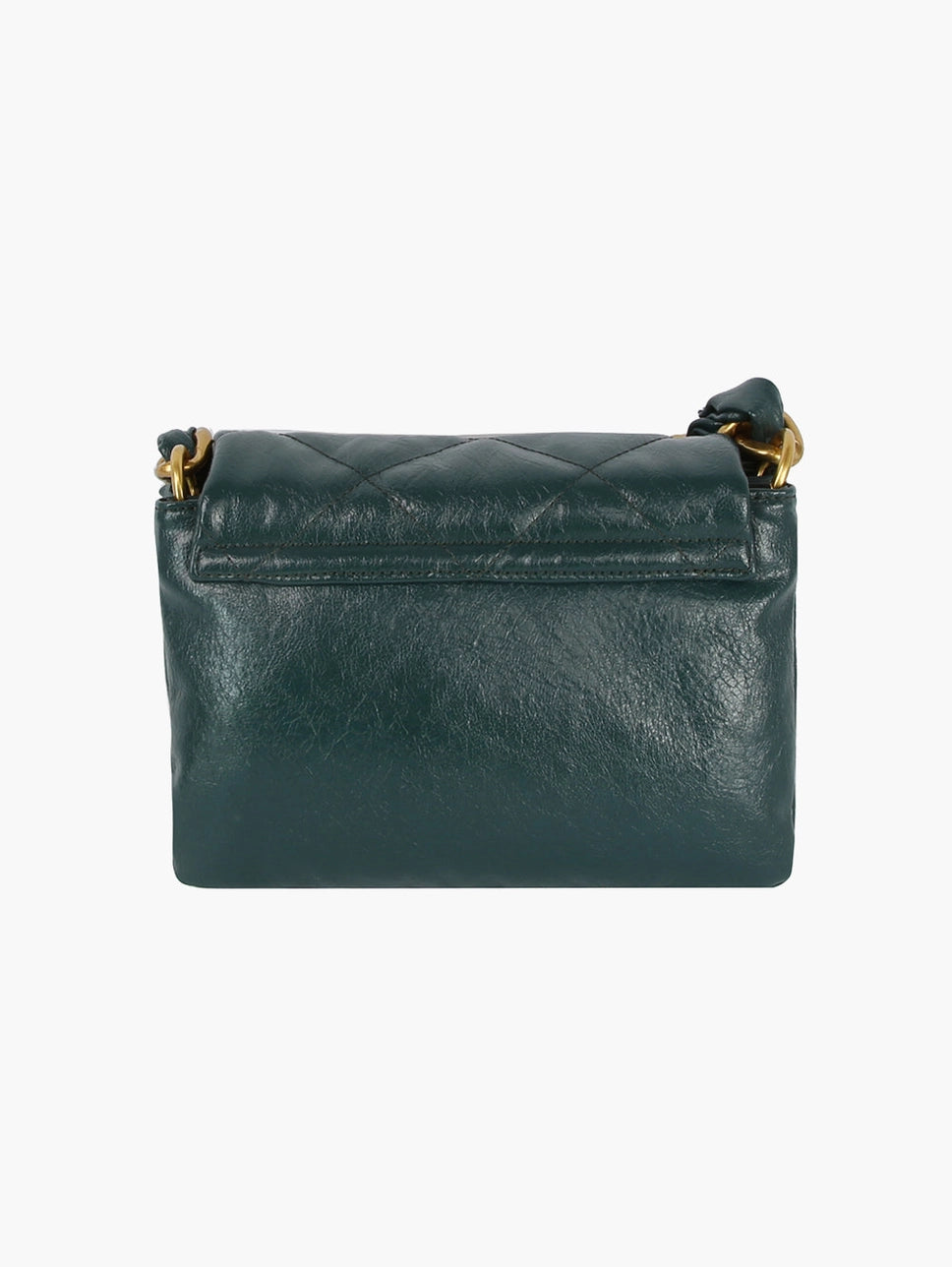 Chain Satchel Shoulder Tote-Teal Green