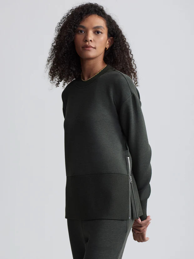 Lowry Longline Sweat-Olive Marl