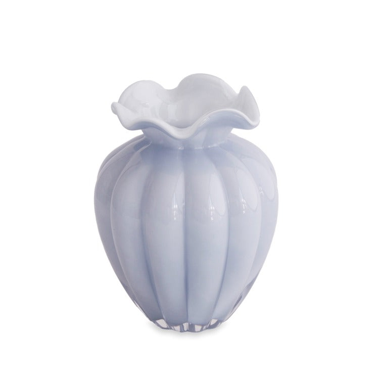 Glass Vento Large Vase -Periwinkle