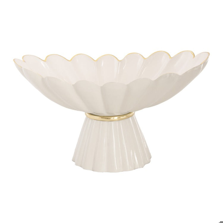 Encanto Vintage Hermes Pedestal (Cream & White)