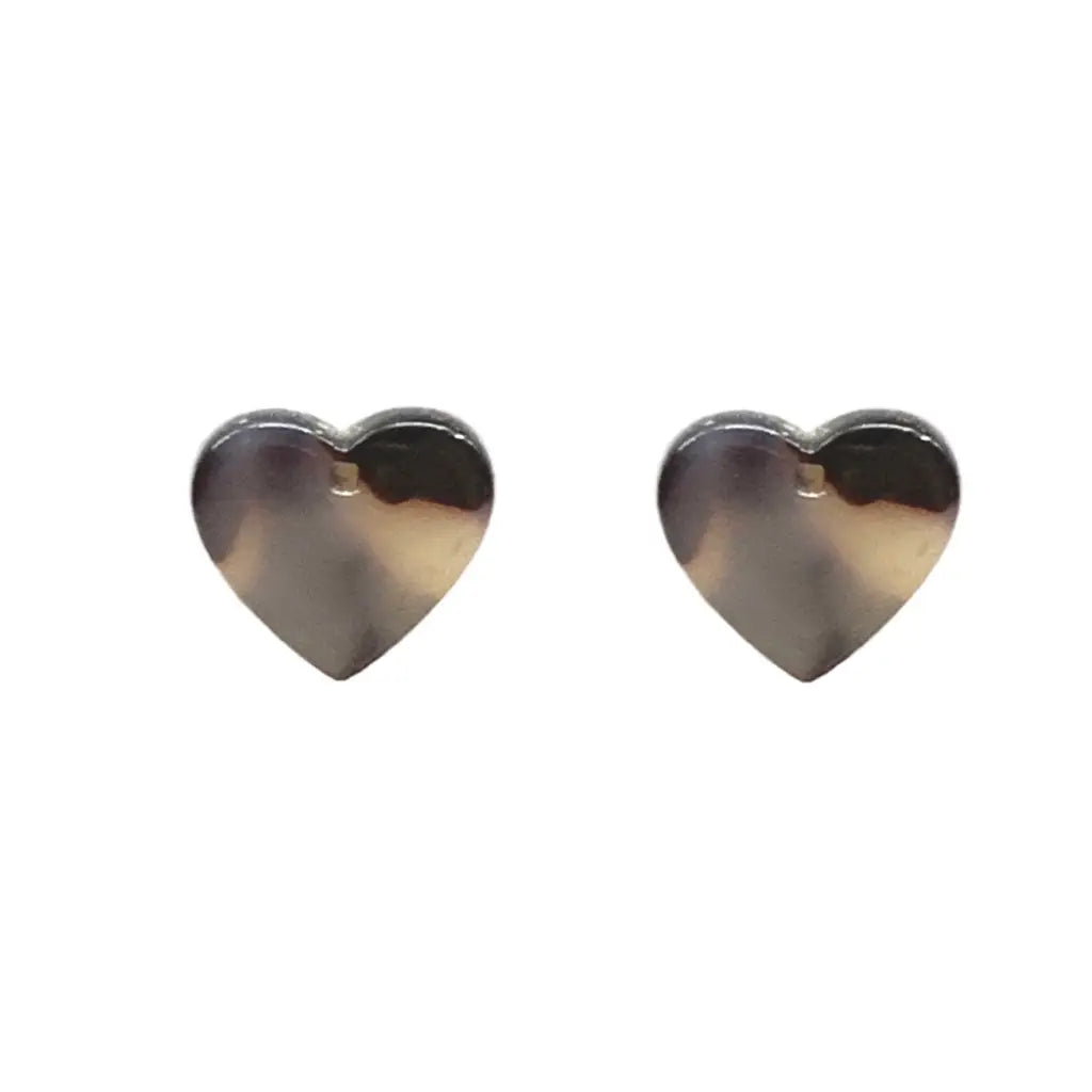 Brown Tortoise Heart Earrings