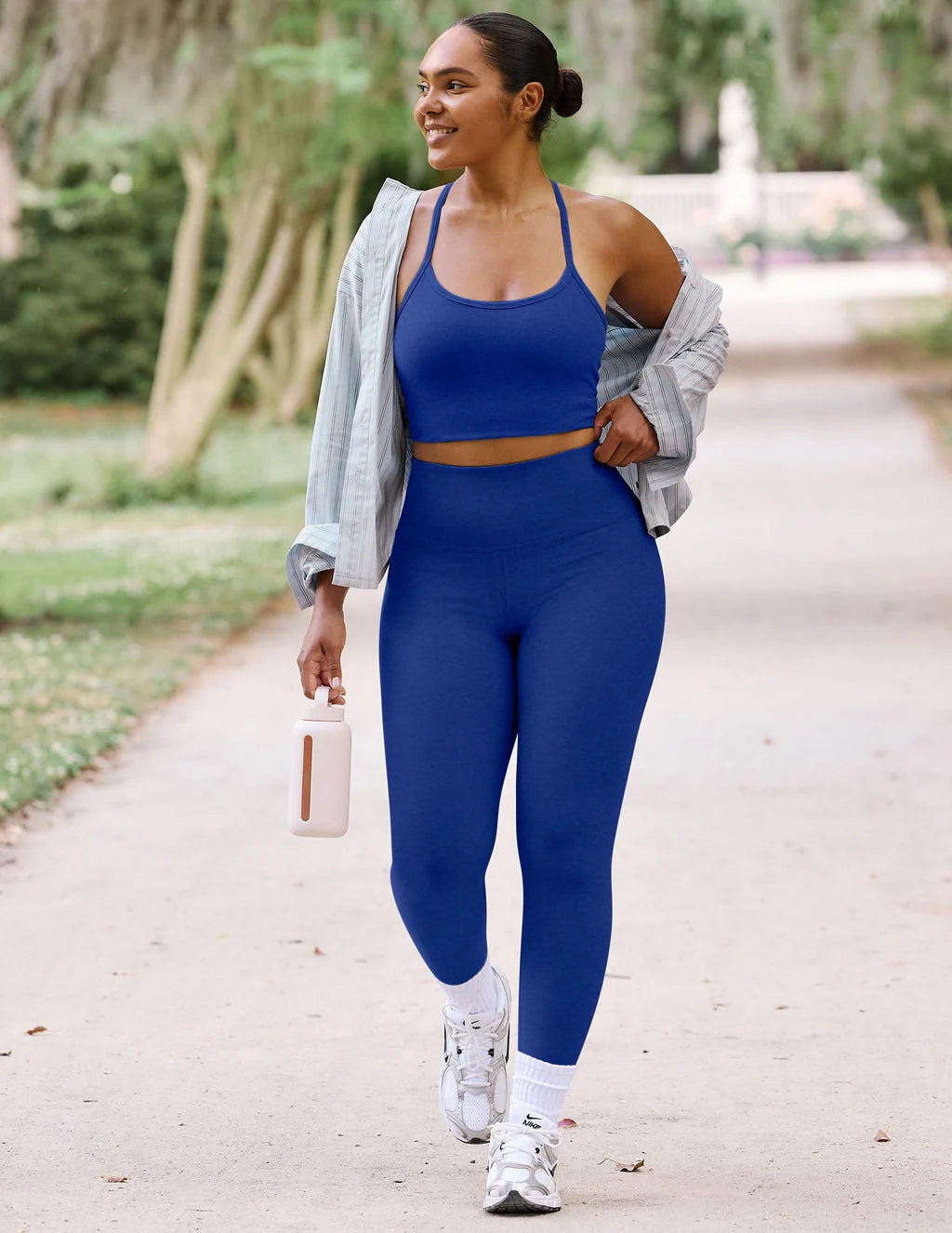 Spacedye™ Caught In The Midi High Waisted Legging-Ultra Blue Heather