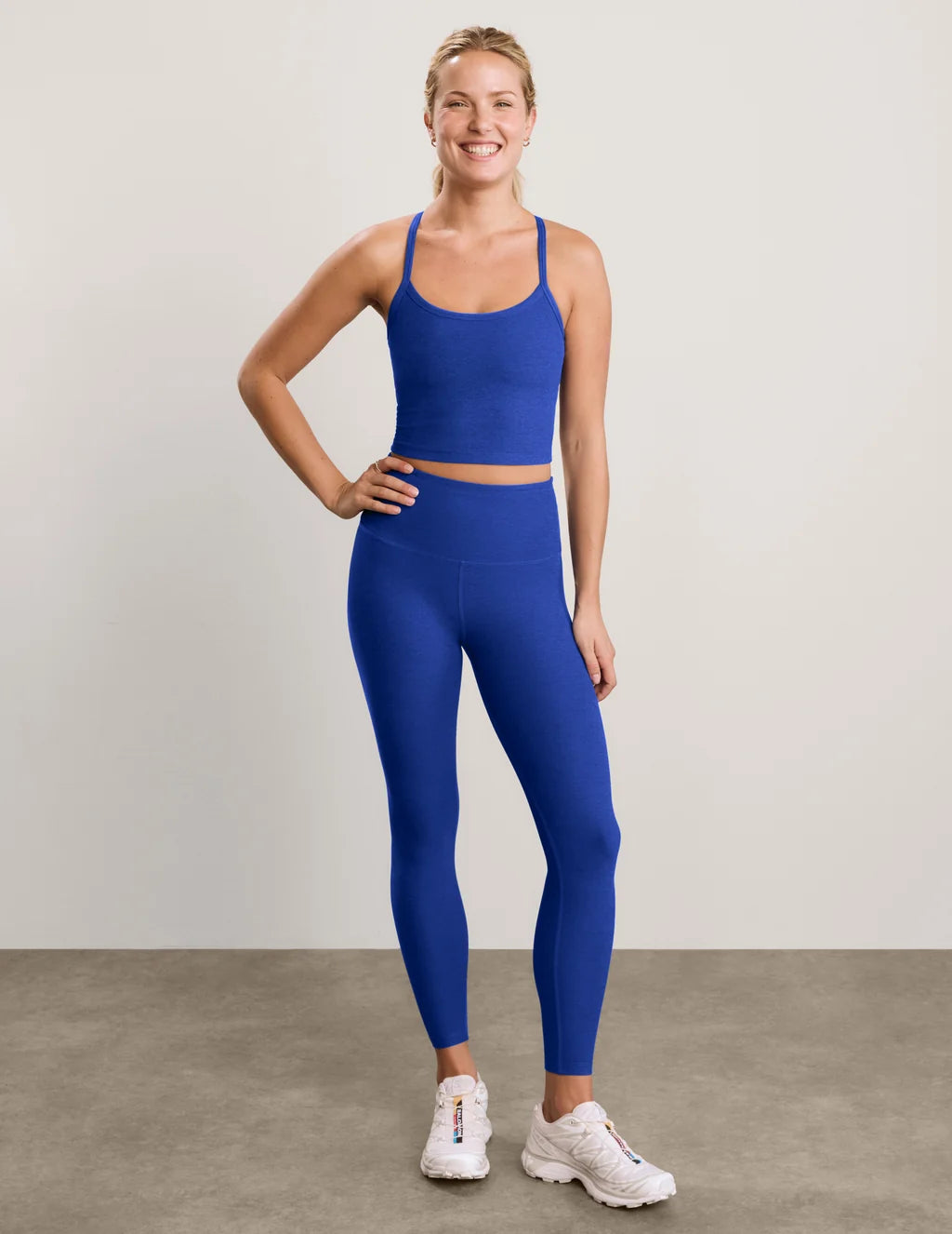 Spacedye™ Caught In The Midi High Waisted Legging-Ultra Blue Heather