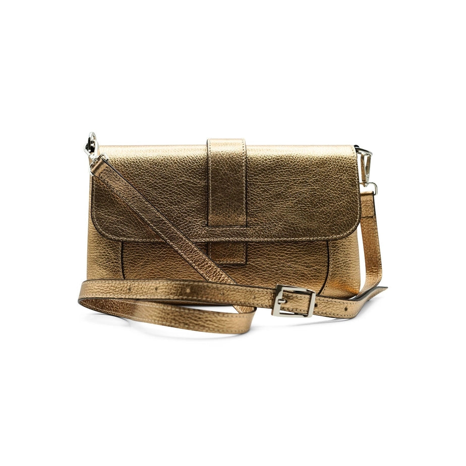 Fits Everything Clutch/Crossbody-Brushed Gold