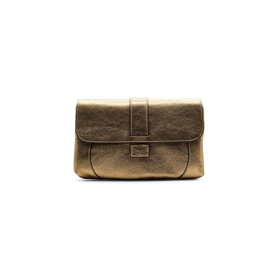 Fits Everything Clutch/Crossbody-Brushed Gold