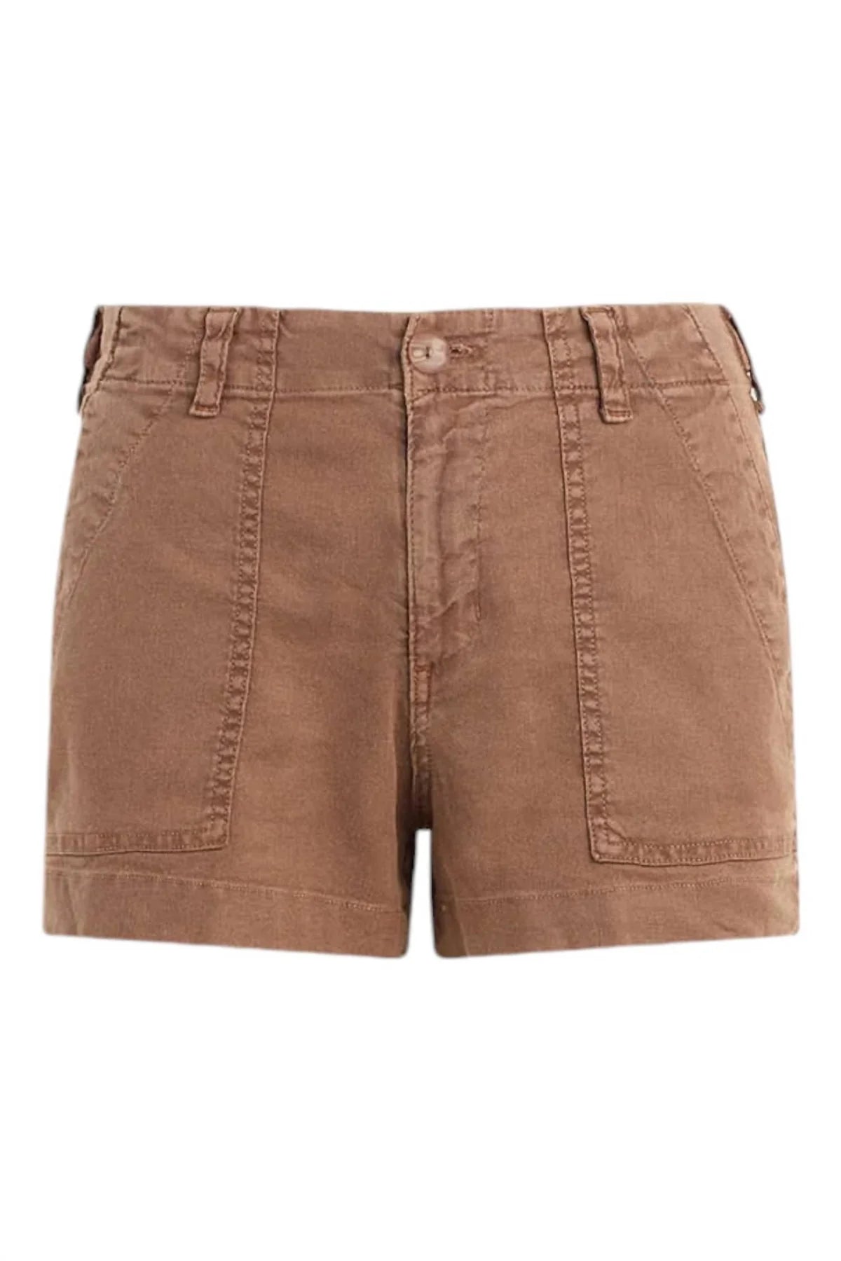 Utility Tab Trouser Shorts-Sahara Brown