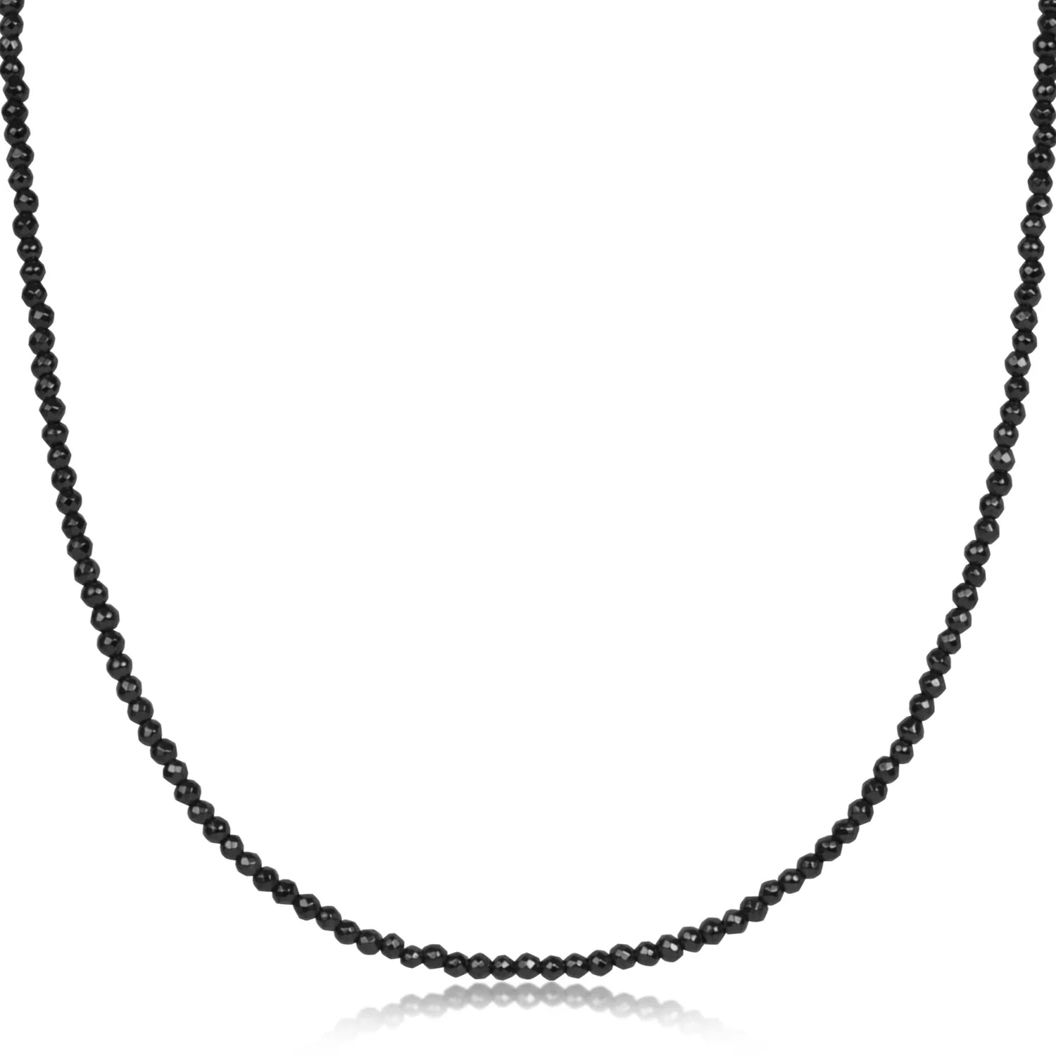 EN-15"Choker Faceted Hematite 2mm