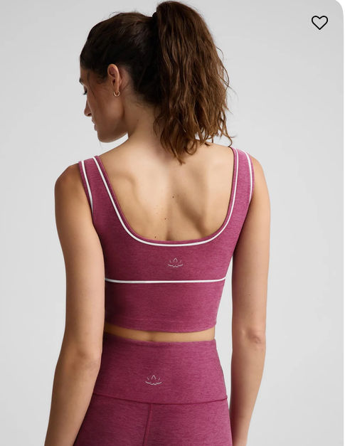 Spacedye Dynamic Cropped Tank-Pomegranate