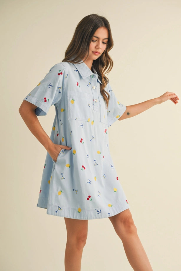 Seaside Collared Mini Dress