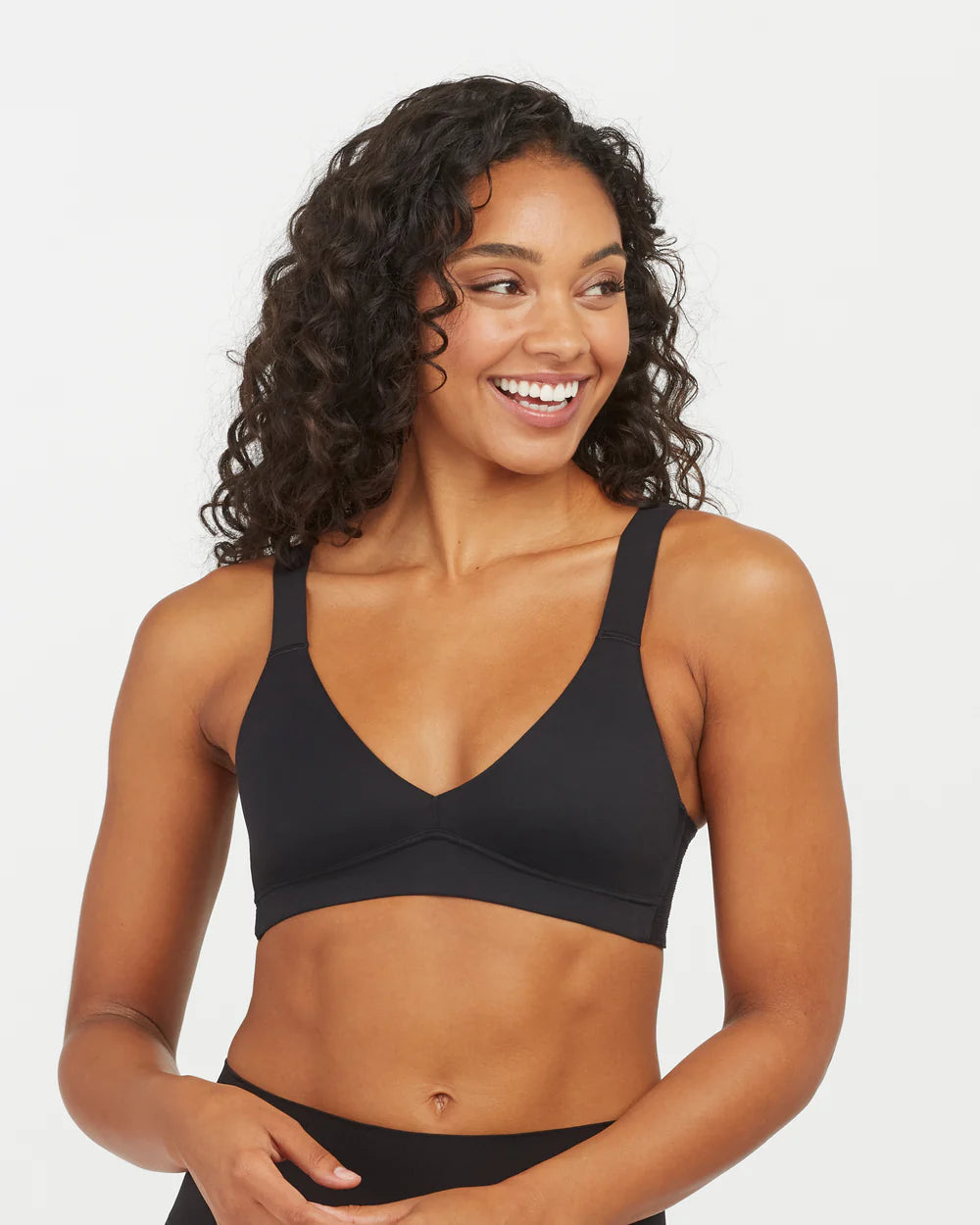 Spanx-Lightly Lined Bralette-Very Black