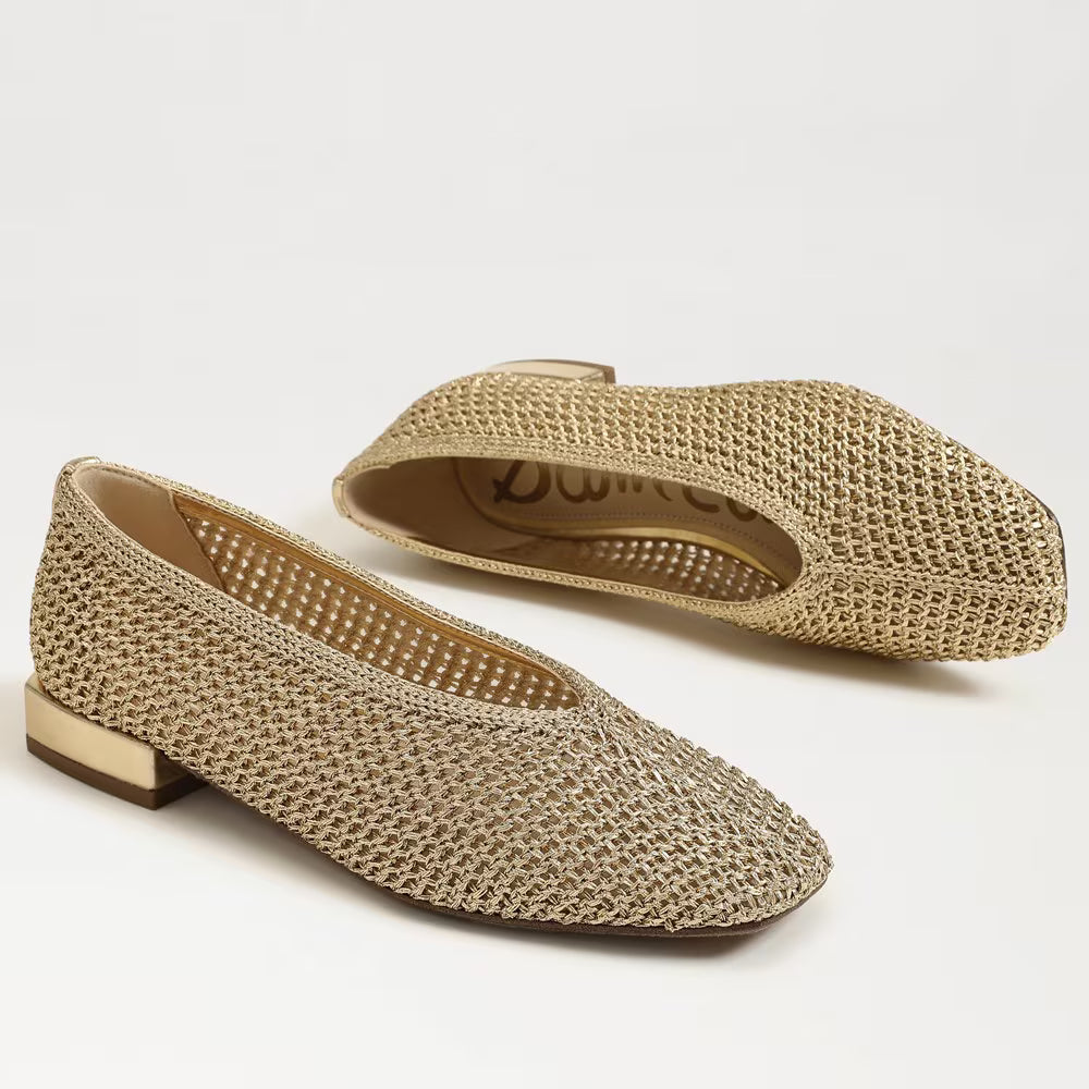 Kasey Knit Ballet Flat-Gold