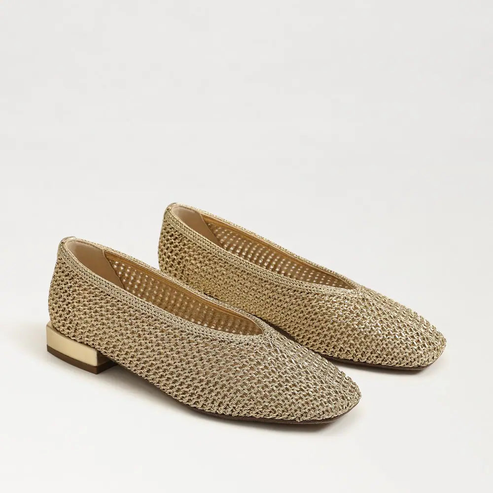 Kasey Knit Ballet Flat-Gold