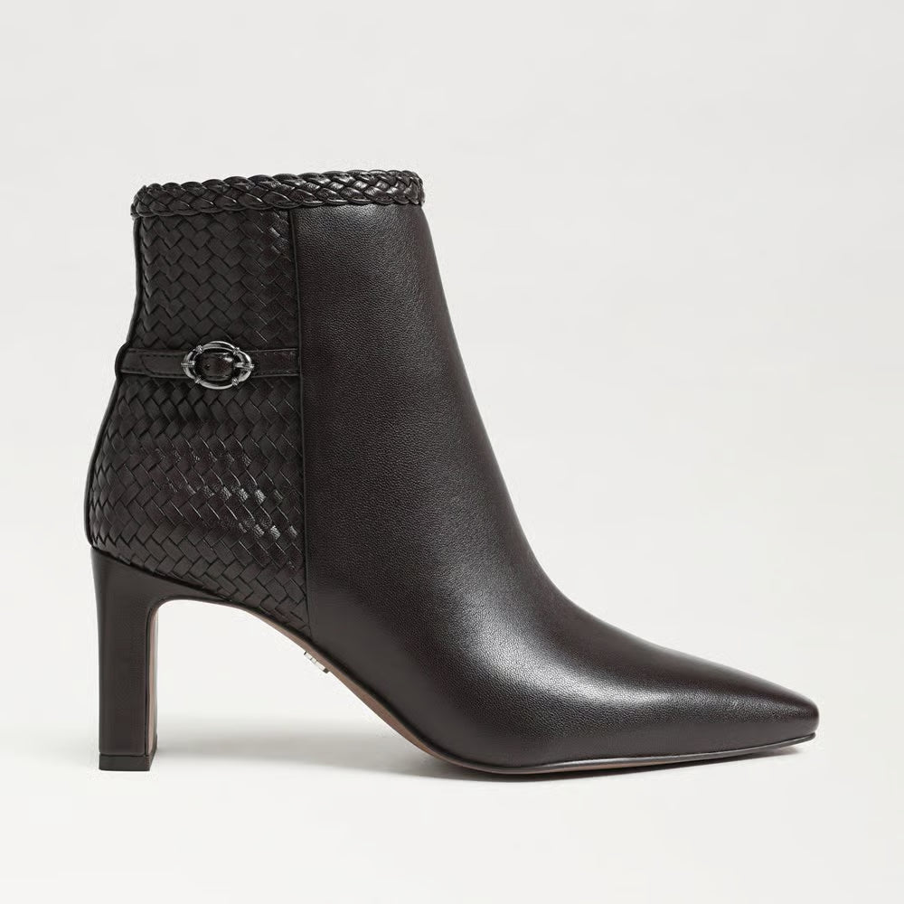 Saige Weave Ankle Boot-Cafe Noir Leather