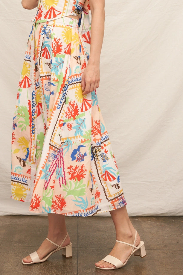 Beachy Coastal Top & Skirt Set