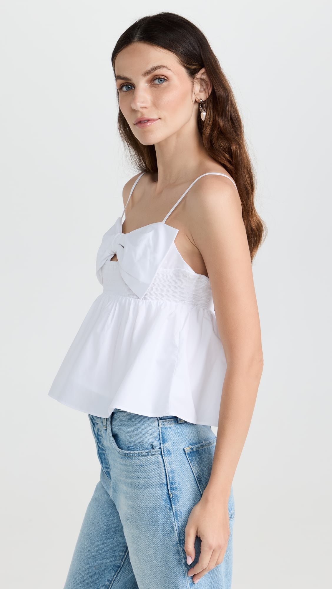 Front Bow Peplum Top