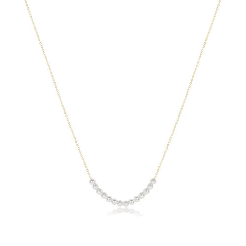 Classic Beaded Bliss 16" Necklace 4mm Pearl-EN