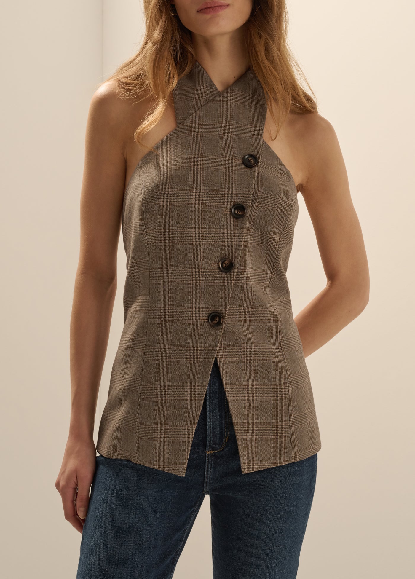 The Crossover Vest-Espresso