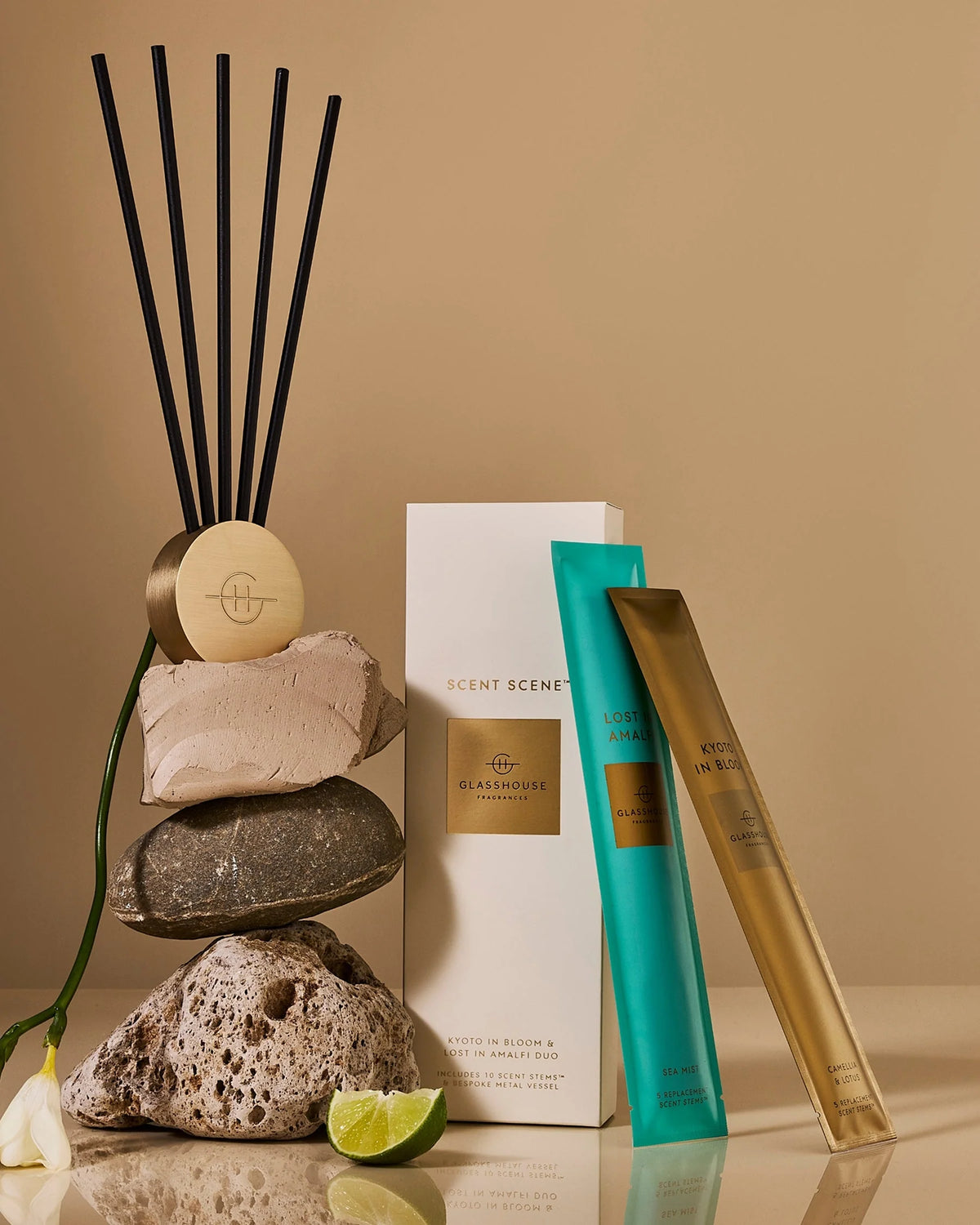 Glasshouse Scent Scene Duo-Lost in Amalfi & Kyoto in Bloom Diffuser