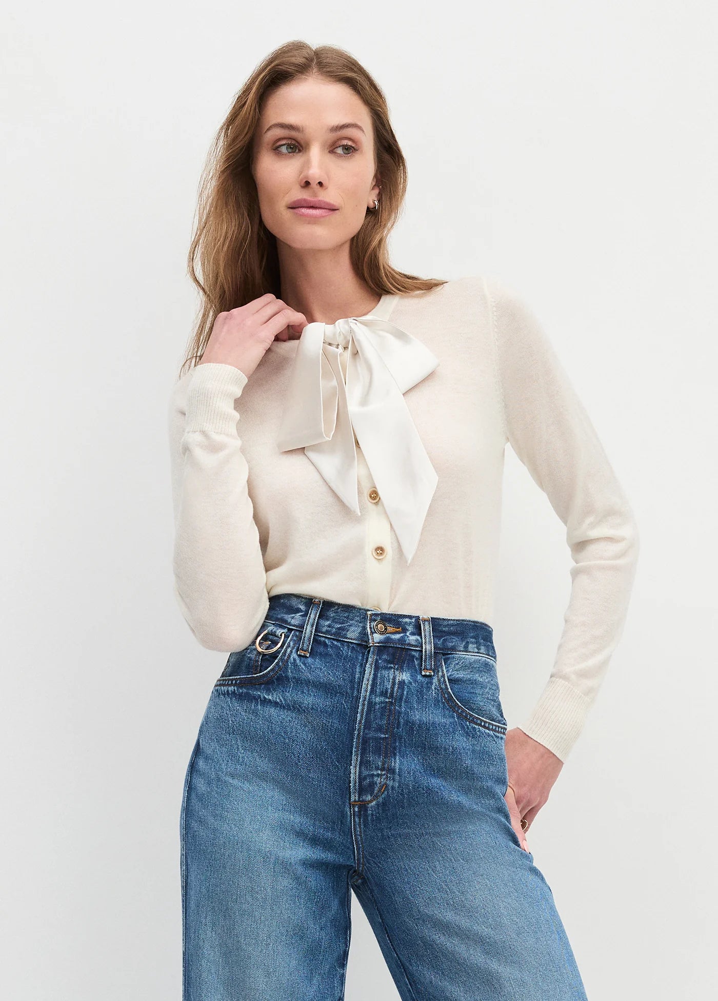 The Take a Bow Cardigan-Ivory