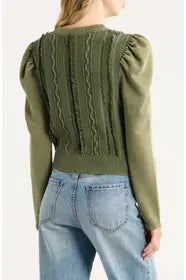 Liv Puff Sleeve-Ivy Green