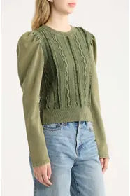Liv Puff Sleeve-Ivy Green
