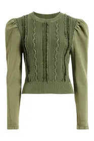 Liv Puff Sleeve-Ivy Green