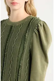Liv Puff Sleeve-Ivy Green