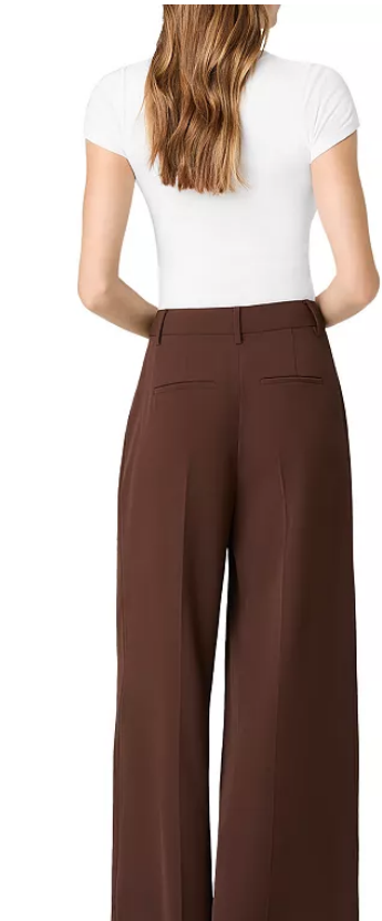 Harry High Wasted Wide leg Trouser-Cocoa