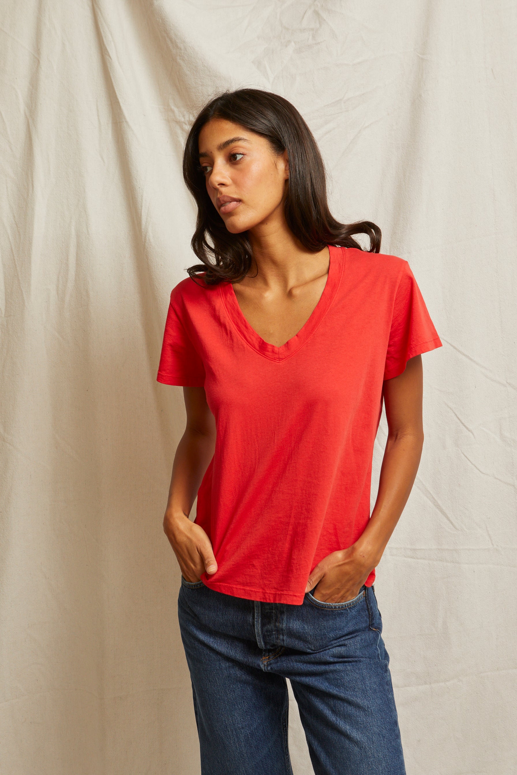 Hendrix Short Sleeve Top - Poppy Red