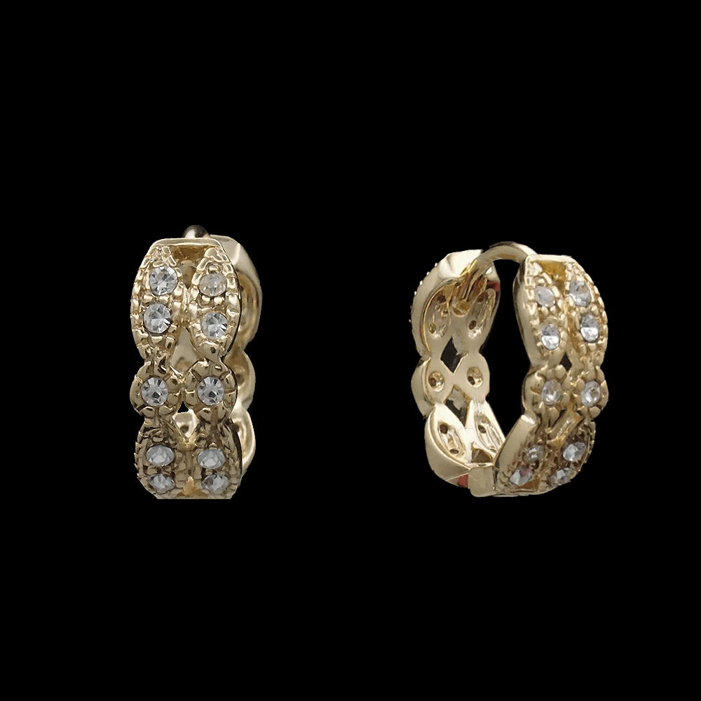 Crystal Huggie Earrings