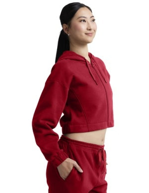 Luxefleece Zip Up Hoodie- Holly Red