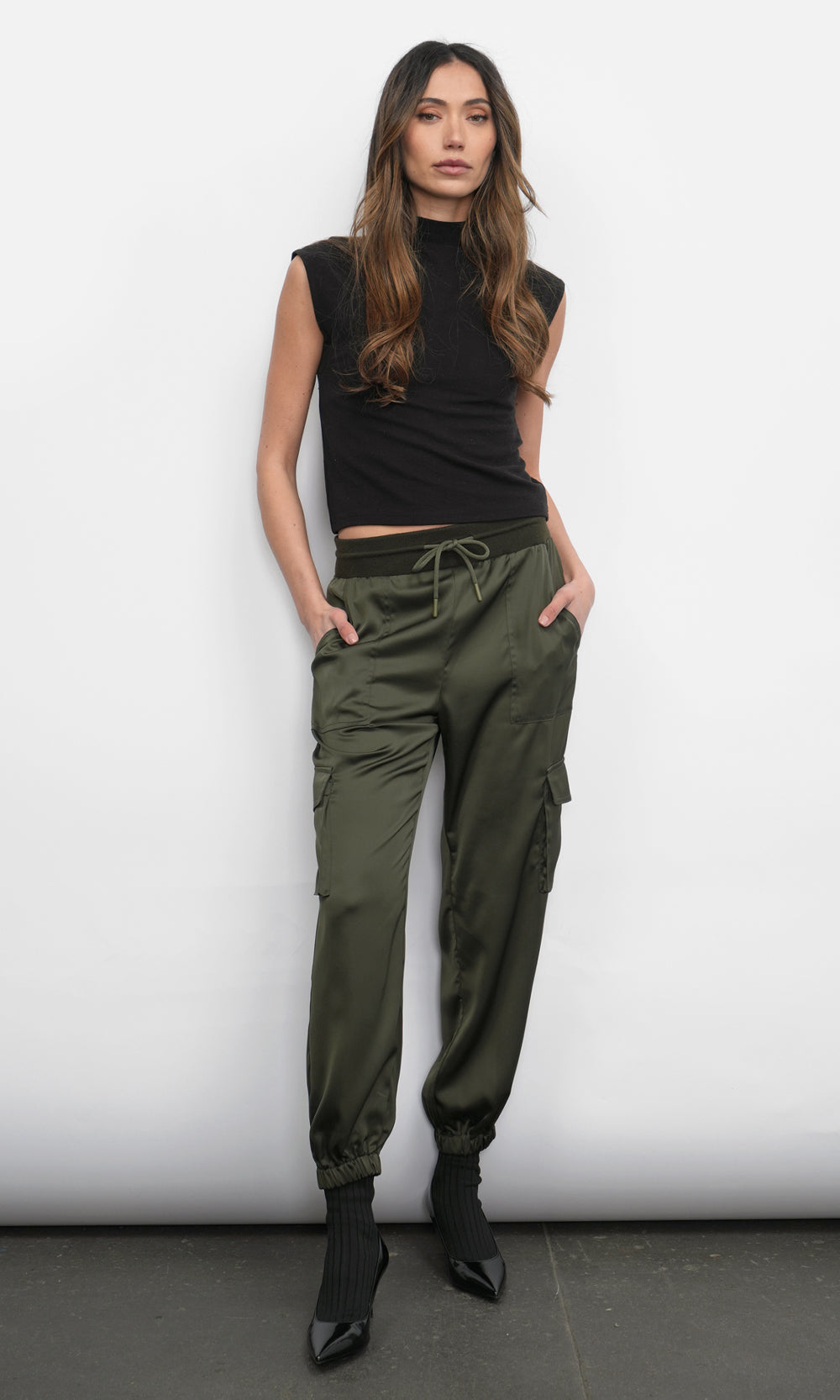Black Paloma Funnel Neck Knit Top