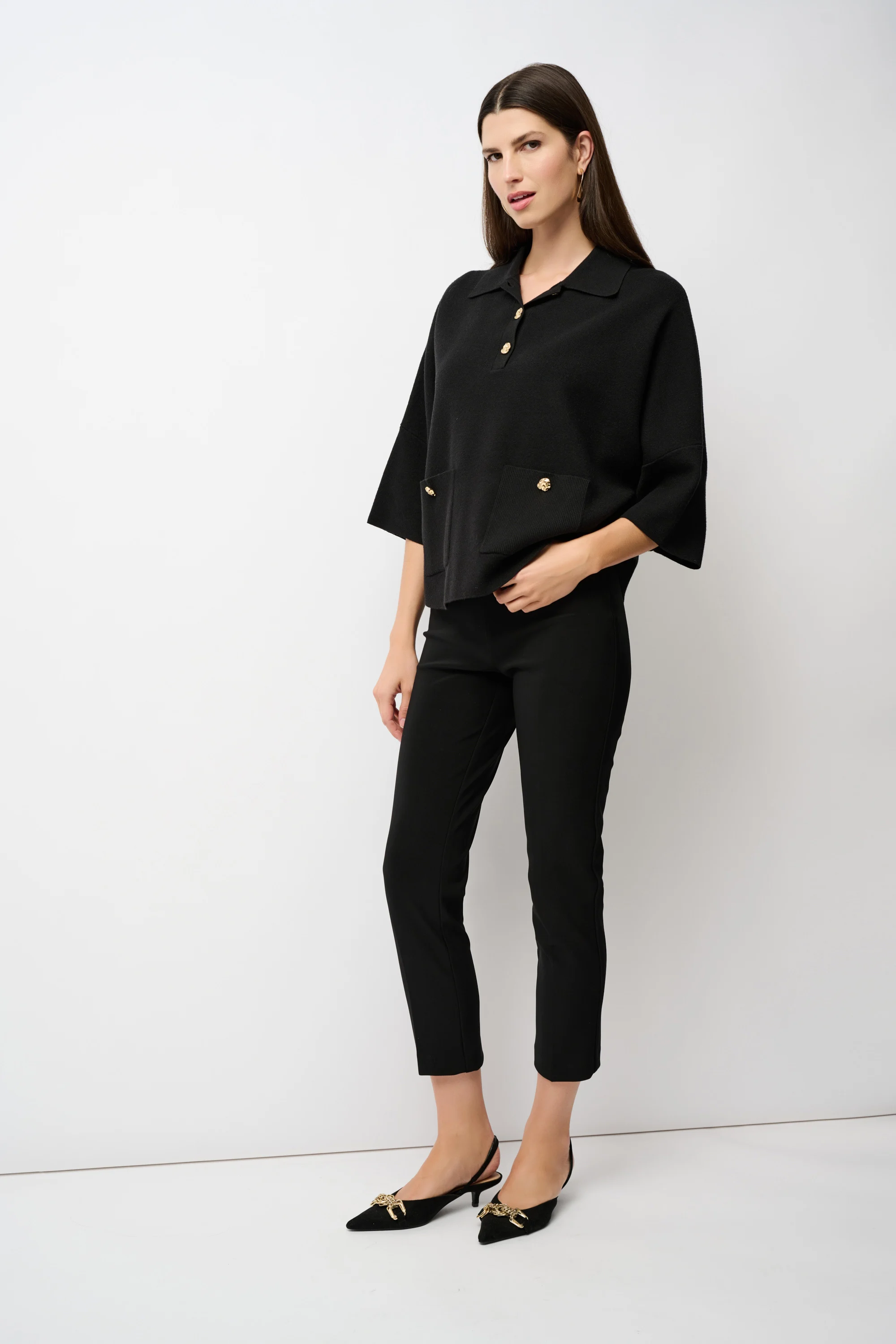 Classic Cropped Pant- Black