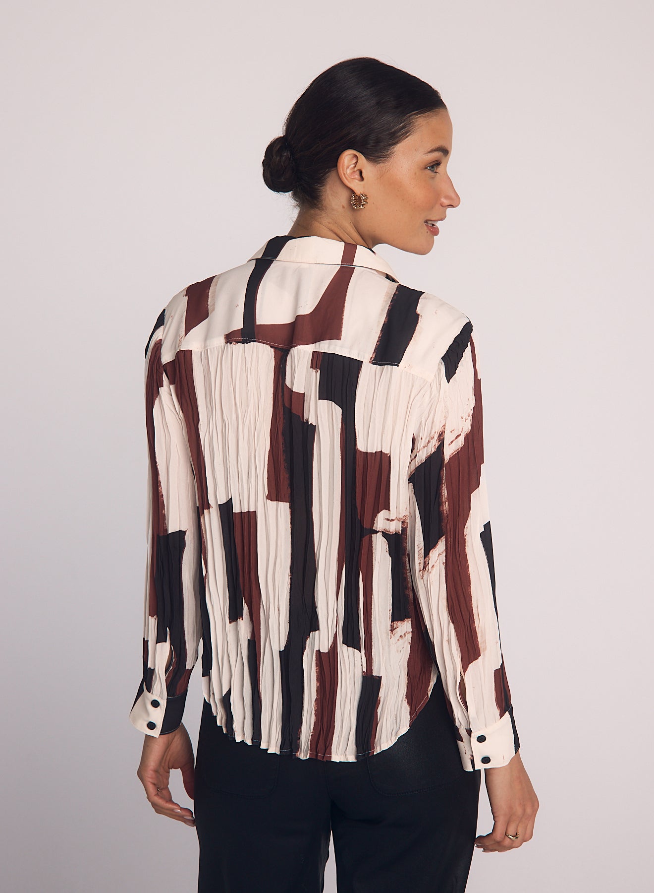 Pleated Button Down