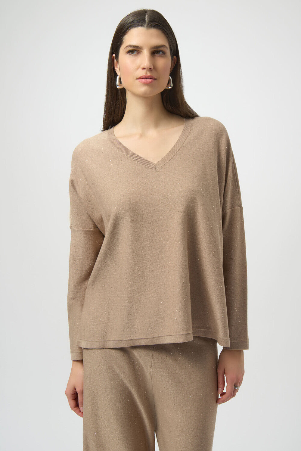 V-neck Jewel Embellished Sweater