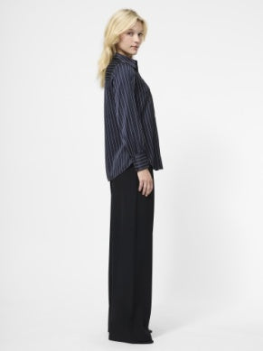 Satin Pinstripe Blouse
